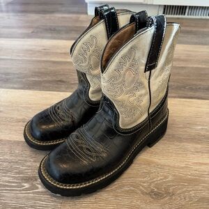 Ariat Black and Cream Western Boots